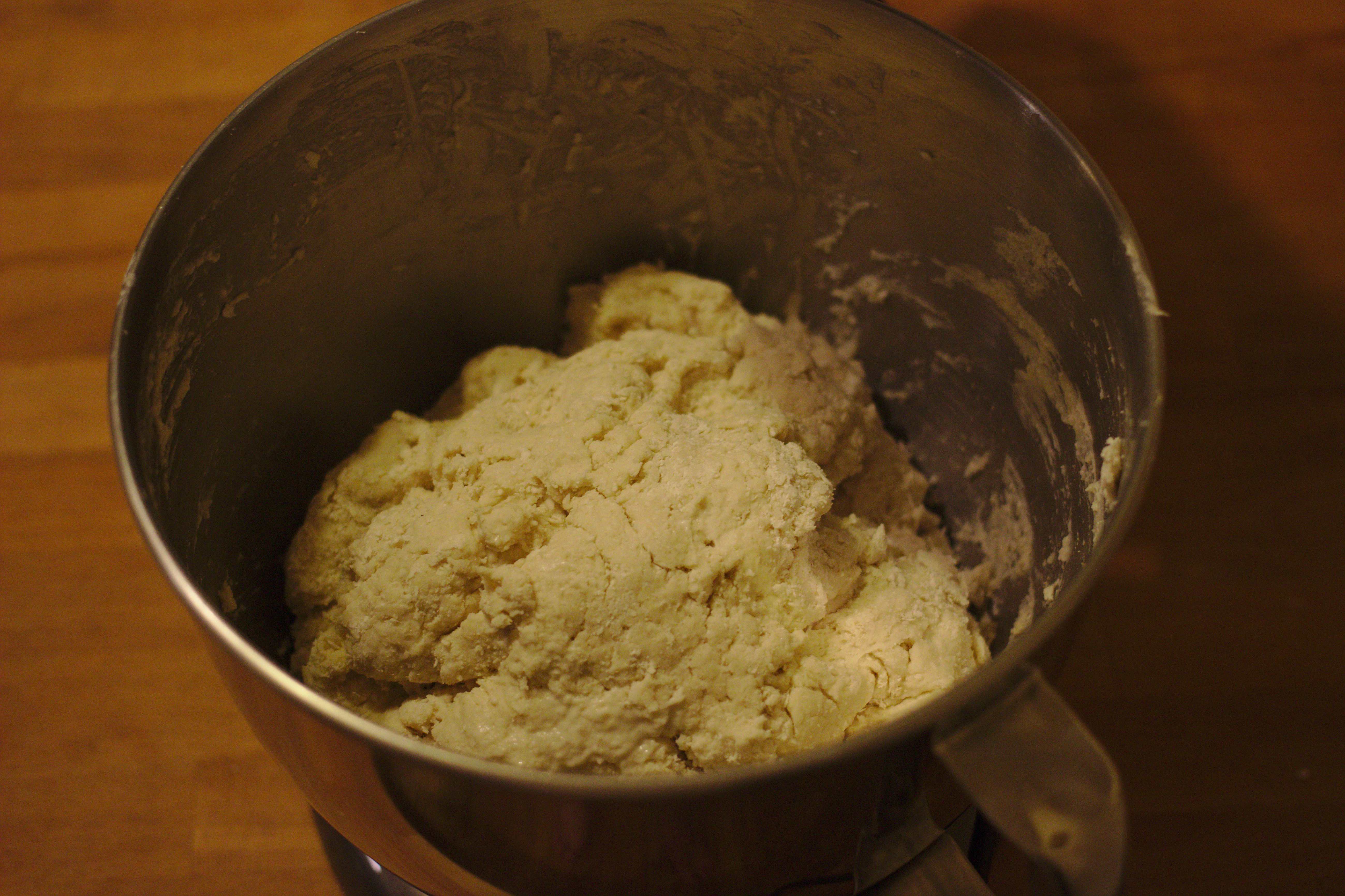 Dough just after combination of ingredients.